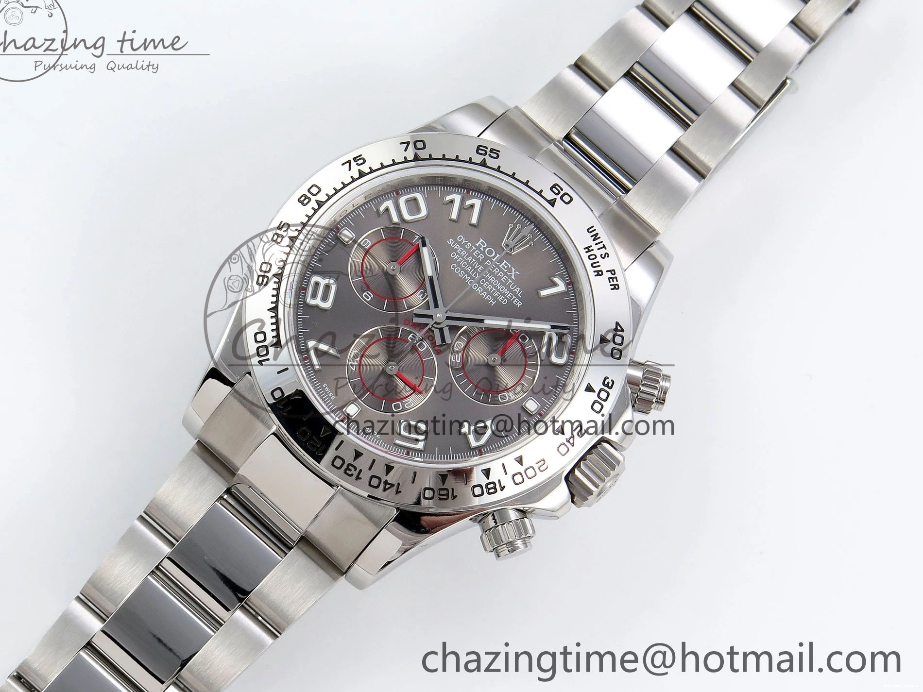 0209 Daytona 116509 QF 1:1 Best Edition Gray Numeral Dial on SS Bracelet SH4130 V3 (Gain Weight) MoistureWicking 1618